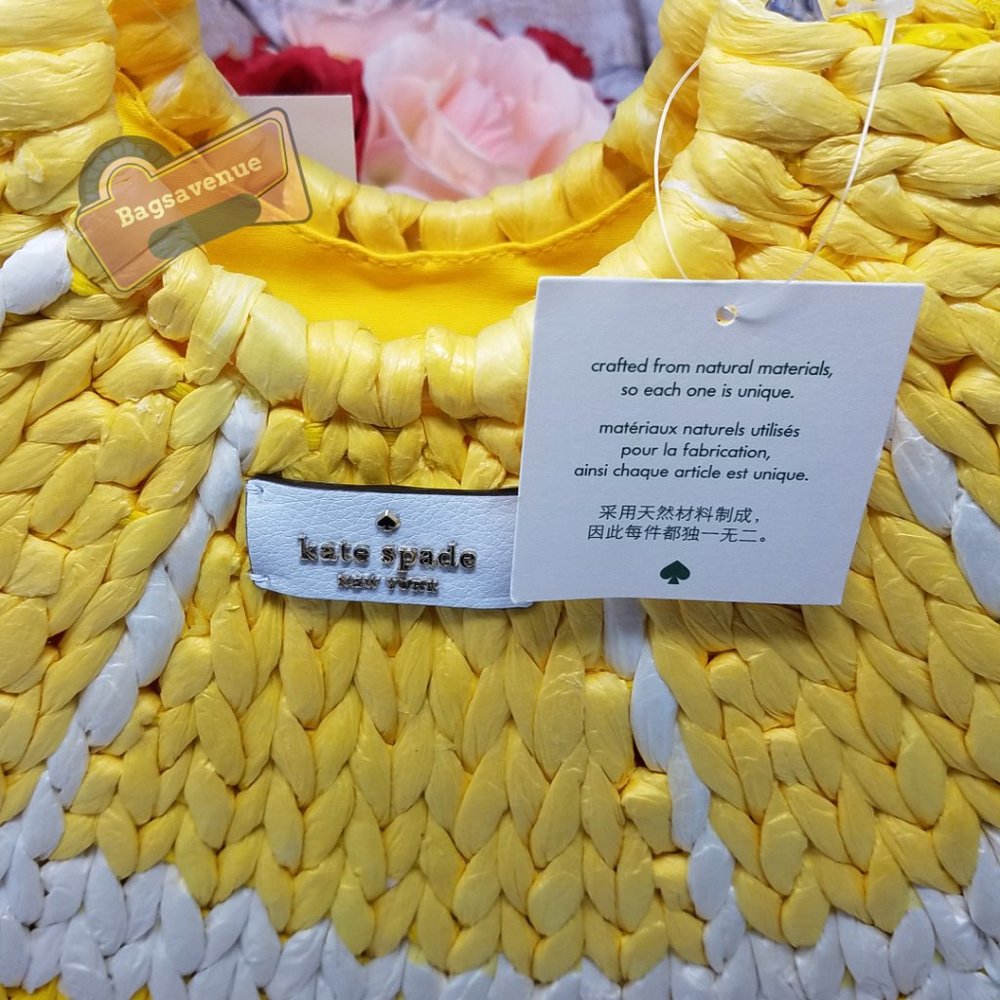 Lemon Medium Tote Picnic Perfect White Kate Spade - Picture 16 of 16